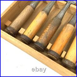 Japanese Nomi Chisel Vintage Old Retro Oire Tools Set of 10 HSS Sukemaru