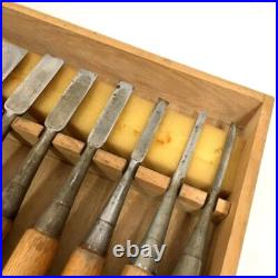 Japanese Nomi Chisel Vintage Old Retro Oire Tools Set of 10 HSS Sukemaru