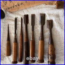 Japanese Nomi Chisel Vintage Old Retro Oire Tools Set of 10 Hummer F/S From JP