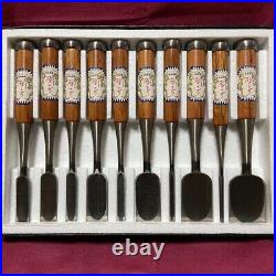 Japanese Nomi Chisel Vintage Old Retro Oire Tools Set of 10 Keiju