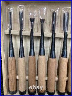 Japanese Nomi Chisel Vintage Old Retro Oire Tools Set of 10 Unused Ingraved