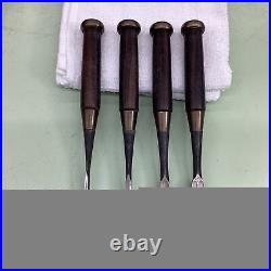 Japanese Nomi Chisel Vintage Old Retro Oire Tools Set of 10 Unused in Box F/S JP