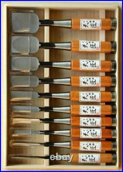 Japanese Nomi Chisel Vintage Old Retro Oire Tools Set of 10 oak withBox NEW Japanese Nomi Chisel Vintage Old Retro Oire Tools Set of 10 oak withBox NEW