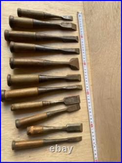 Japanese Nomi Chisel Vintage Old Retro Oire Tools Set of 11