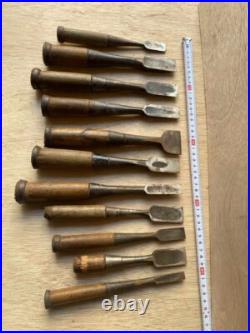 Japanese Nomi Chisel Vintage Old Retro Oire Tools Set of 11