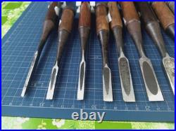 Japanese Nomi Chisel Vintage Old Retro Oire Tools Set of 11 #1-4