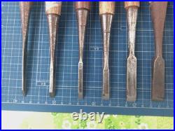 Japanese Nomi Chisel Vintage Old Retro Oire Tools Set of 11 #1-4