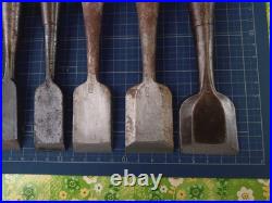 Japanese Nomi Chisel Vintage Old Retro Oire Tools Set of 11 #1-4