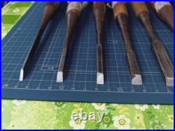 Japanese Nomi Chisel Vintage Old Retro Oire Tools Set of 11 #1-4