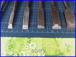 Japanese Nomi Chisel Vintage Old Retro Oire Tools Set of 11 #1-4