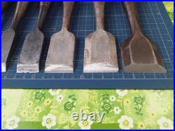 Japanese Nomi Chisel Vintage Old Retro Oire Tools Set of 11 #1-4