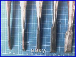 Japanese Nomi Chisel Vintage Old Retro Oire Tools Set of 11 Used