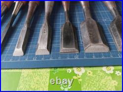 Japanese Nomi Chisel Vintage Old Retro Oire Tools Set of 11 Used