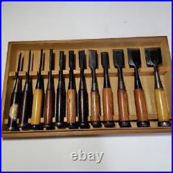 Japanese Nomi Chisel Vintage Old Retro Oire Tools Set of 12 Keiju used F/S