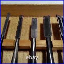 Japanese Nomi Chisel Vintage Old Retro Oire Tools Set of 12 Keiju used F/S