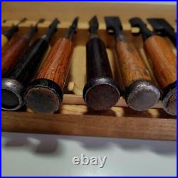 Japanese Nomi Chisel Vintage Old Retro Oire Tools Set of 12 Keiju used F/S