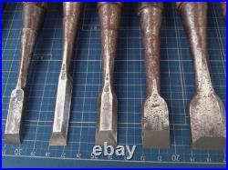Japanese Nomi Chisel Vintage Old Retro Oire Tools Set of 12 Used Japanese Nomi Chisel Vintage Old Retro Oire Tools Set of 12 Used