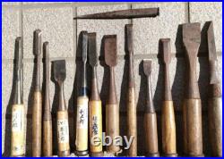 Japanese Nomi Chisel Vintage Old Retro Oire Tools Set of 13