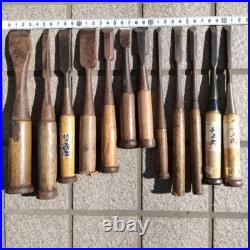 Japanese Nomi Chisel Vintage Old Retro Oire Tools Set of 13