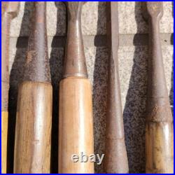 Japanese Nomi Chisel Vintage Old Retro Oire Tools Set of 13