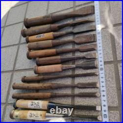 Japanese Nomi Chisel Vintage Old Retro Oire Tools Set of 13
