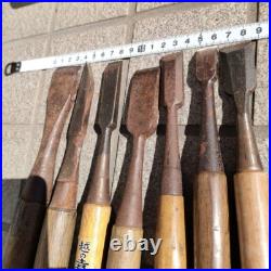 Japanese Nomi Chisel Vintage Old Retro Oire Tools Set of 13