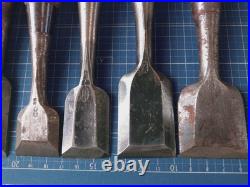 Japanese Nomi Chisel Vintage Old Retro Oire Tools Set of 15 Bulk