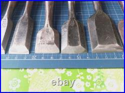 Japanese Nomi Chisel Vintage Old Retro Oire Tools Set of 15 Bulk