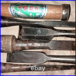 Japanese Nomi Chisel Vintage Old Retro Oire Tools Set of 16 Bulk F/S From Japan