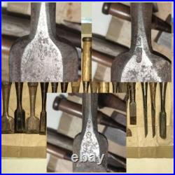 Japanese Nomi Chisel Vintage Old Retro Oire Tools Set of 16 Bulk F/S From Japan