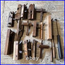 Japanese Nomi Chisel Vintage Old Retro Oire Tools Set of 18 Hammer F/S From JP