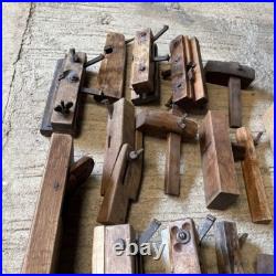 Japanese Nomi Chisel Vintage Old Retro Oire Tools Set of 18 Hammer F/S From JP