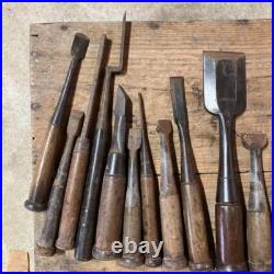 Japanese Nomi Chisel Vintage Old Retro Oire Tools Set of 19 in Bulk Japanese Nomi Chisel Vintage Old Retro Oire Tools Set of 19 in Bulk