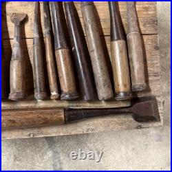 Japanese Nomi Chisel Vintage Old Retro Oire Tools Set of 19 in Bulk Japanese Nomi Chisel Vintage Old Retro Oire Tools Set of 19 in Bulk