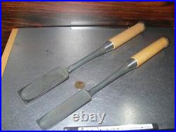 Japanese Nomi Chisel Vintage Old Retro Oire Tools Set of 2 Seiju