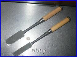 Japanese Nomi Chisel Vintage Old Retro Oire Tools Set of 2 Seiju