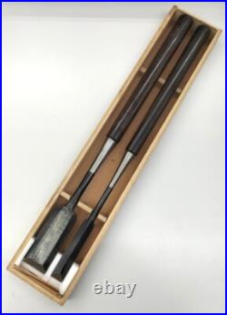 Japanese Nomi Chisel Vintage Old Retro Oire Tools Set of 2 in Box