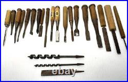 Japanese Nomi Chisel Vintage Old Retro Oire Tools Set of 23 Nulk F/S From Japan