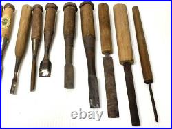 Japanese Nomi Chisel Vintage Old Retro Oire Tools Set of 23 Nulk F/S From Japan