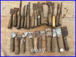 Japanese Nomi Chisel Vintage Old Retro Oire Tools Set of 24 Free Shipping Japan Japanese Nomi Chisel Vintage Old Retro Oire Tools Set of 24 Free Shipping Japan