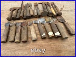 Japanese Nomi Chisel Vintage Old Retro Oire Tools Set of 24 Free Shipping Japan Japanese Nomi Chisel Vintage Old Retro Oire Tools Set of 24 Free Shipping Japan