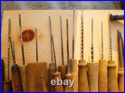 Japanese Nomi Chisel Vintage Old Retro Oire Tools Set of 48 Bulk