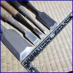 Japanese Nomi Chisel Vintage Old Retro Oire Tools Set of 5 Sukenao Hirayoshi F/S