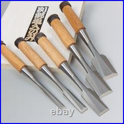 Japanese Nomi Chisel Vintage Old Retro Oire Tools Set of 5 with Box Unused F/S