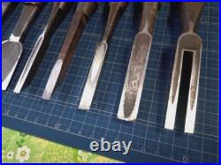 Japanese Nomi Chisel Vintage Old Retro Oire Tools Set of 7