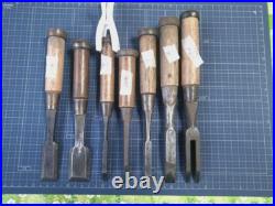 Japanese Nomi Chisel Vintage Old Retro Oire Tools Set of 7