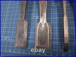 Japanese Nomi Chisel Vintage Old Retro Oire Tools Set of 7