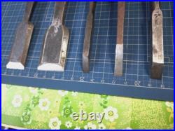 Japanese Nomi Chisel Vintage Old Retro Oire Tools Set of 7