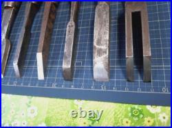 Japanese Nomi Chisel Vintage Old Retro Oire Tools Set of 7