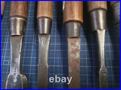 Japanese Nomi Chisel Vintage Old Retro Oire Tools Set of 7